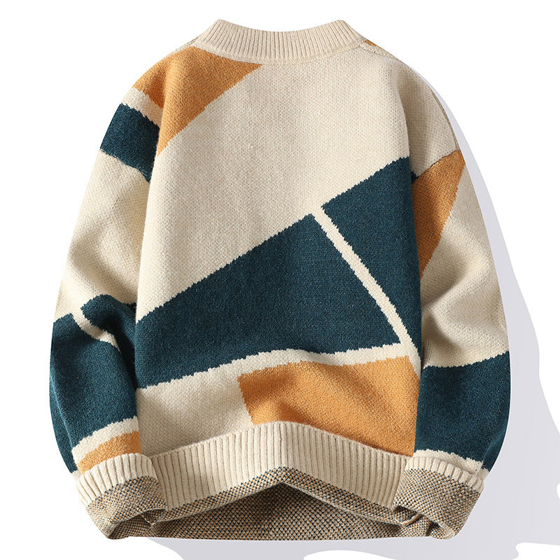 Color Matching Fashionable Warm Sweater