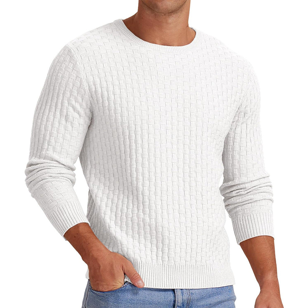 Men's Round Neck Pullover Long Sleeve V-neck sweater