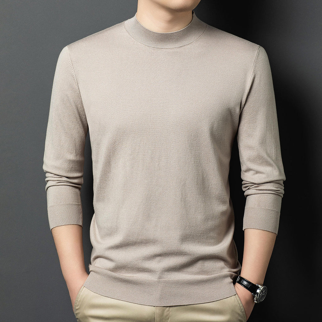 Round Neck Wool Men's Sweater