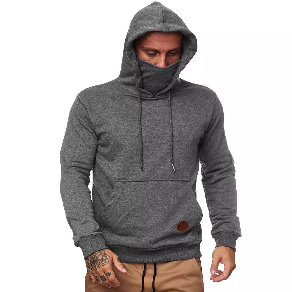 Autumn Sports Solid Color hoodie men