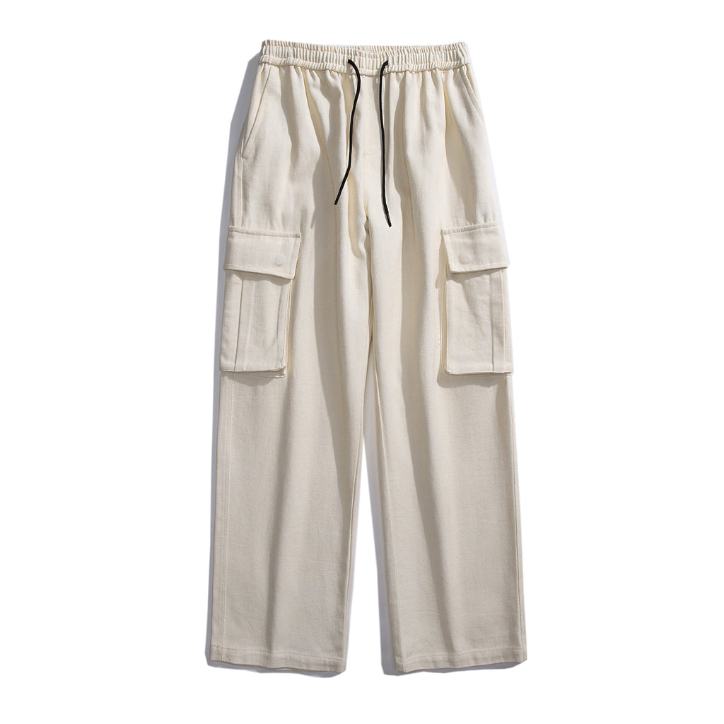Retro Straight Cargo Pants American Wide Leg