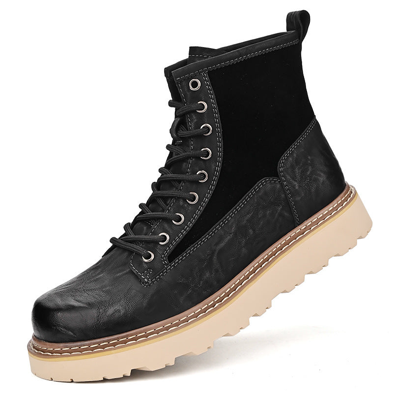 Men's High-top British Style Working Boots