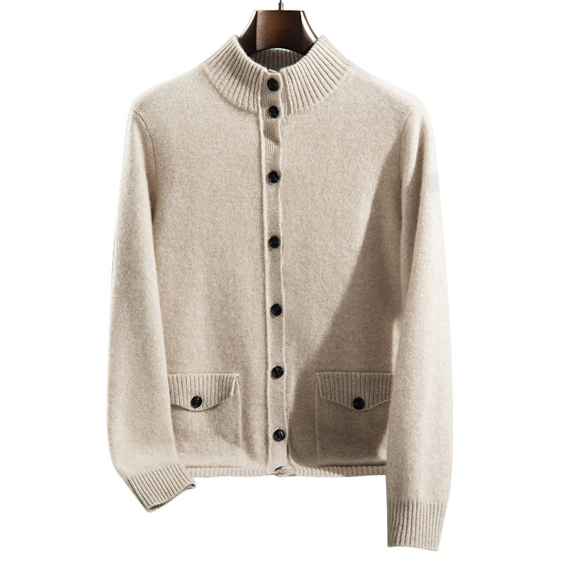 Men's Long-sleeved Casual Thick Versatile Half-high Collar sweater