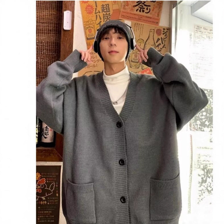 Cardigan Japanese Lazy Style Loose-fitting Versatile Sweater Coat