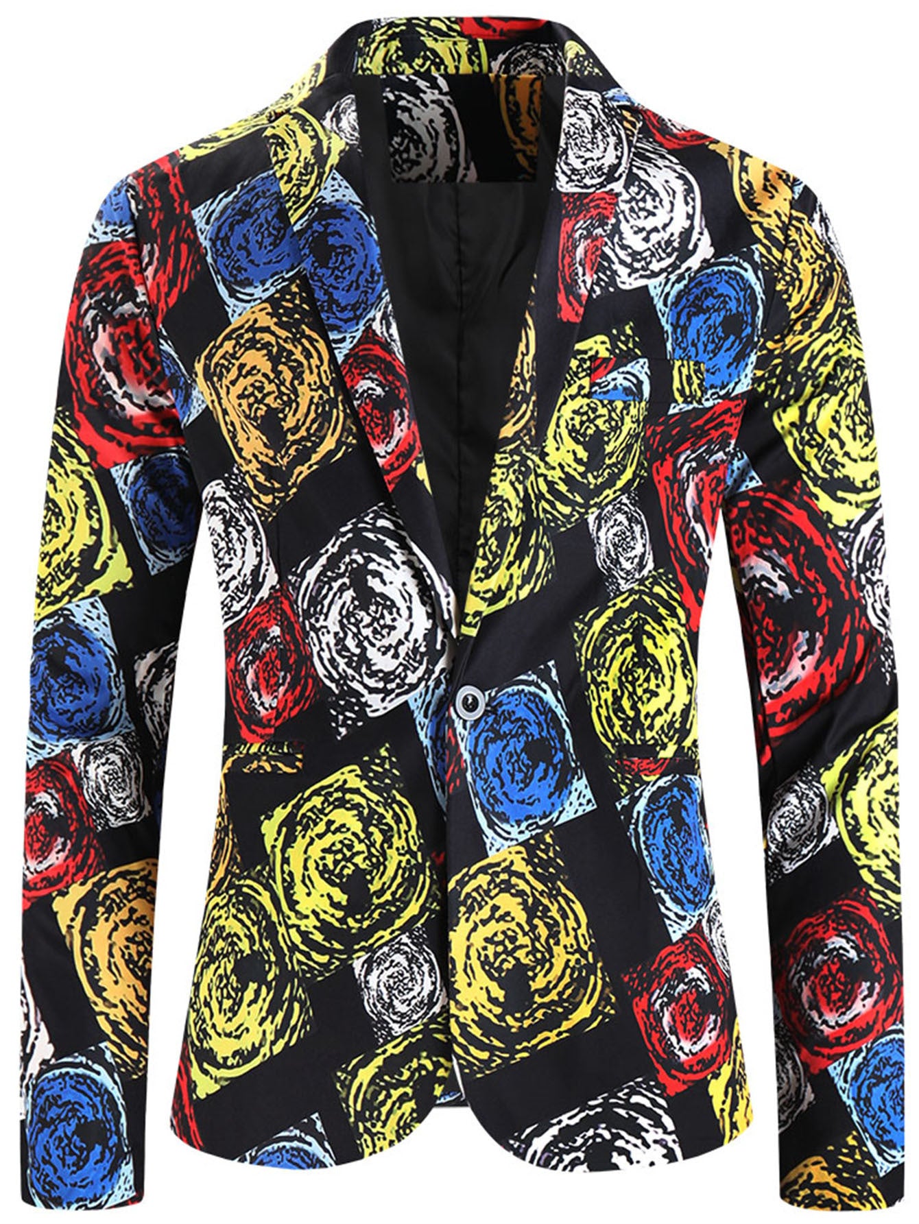 One Button Printing Leisure Suit men