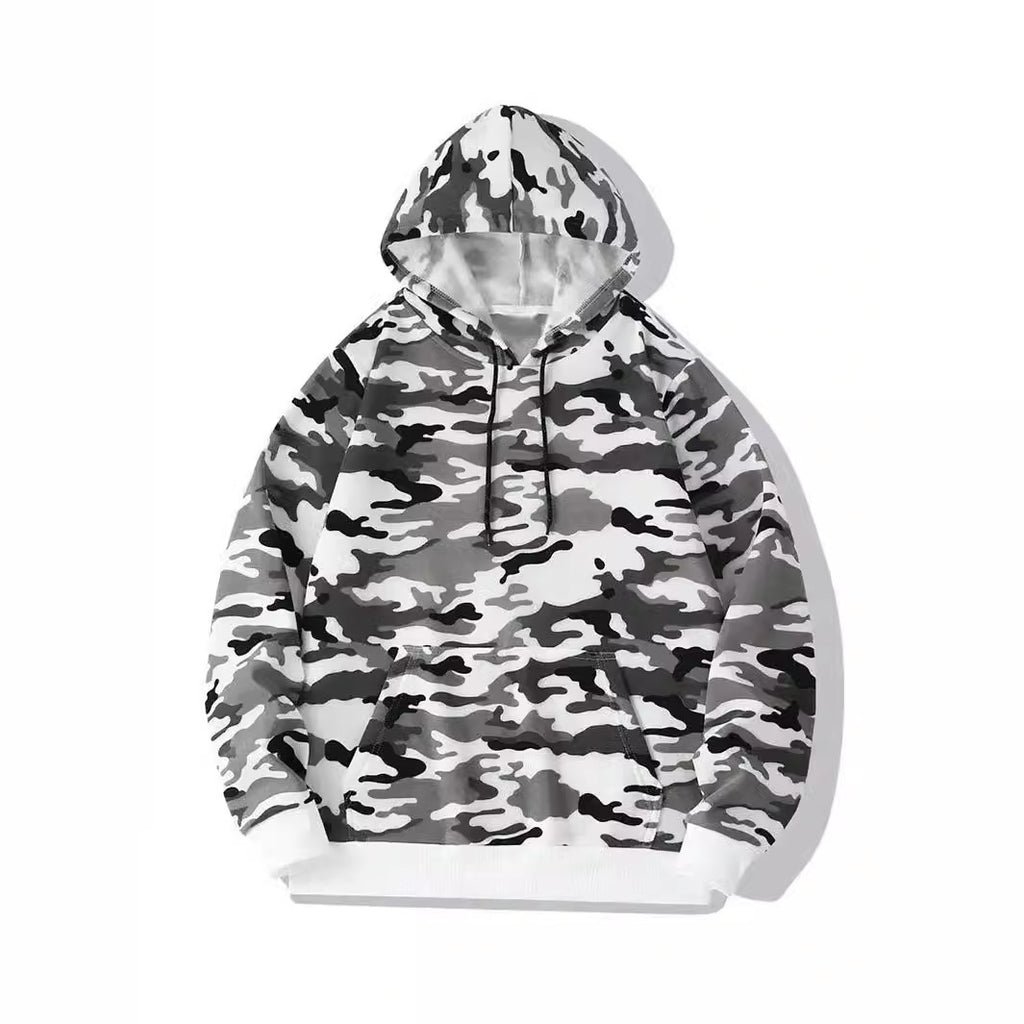 Printed High Street Men's Shoulder Width Loose Pullover hoodie