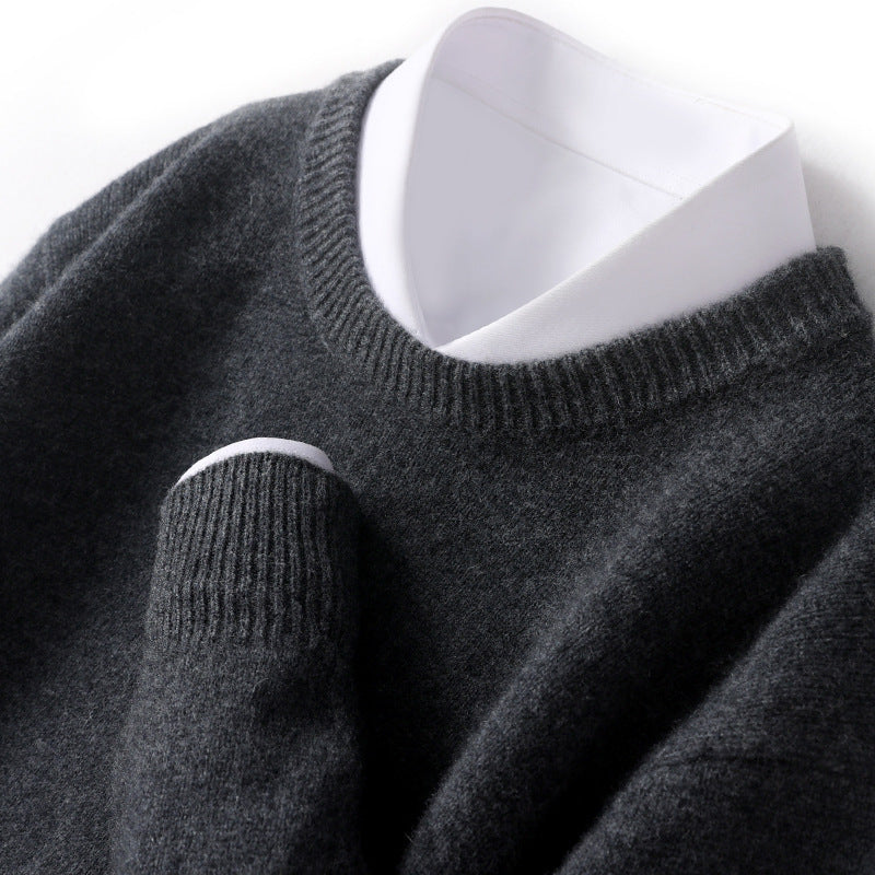 Men's Thickened Pullover Sheep Fur Sweater