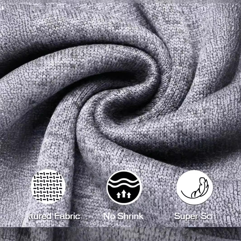 Gray Long Sleeves Thickening Polo Thick Needle sweater