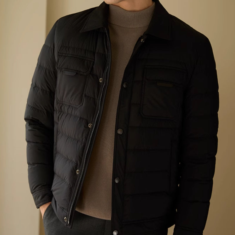 Street Style Large Pocket Washed Gradient Tooling Paratrooper jacket