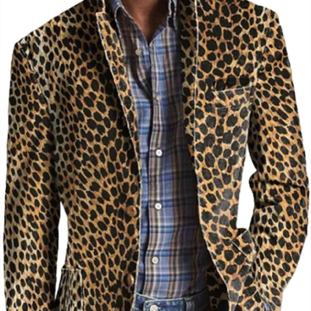Men's leopard print blazer