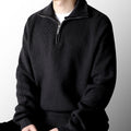 Half Zipped Stand Collar Sweater Men