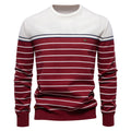 Striped Color Matching Long Sleeve Men's Knitwear sweater