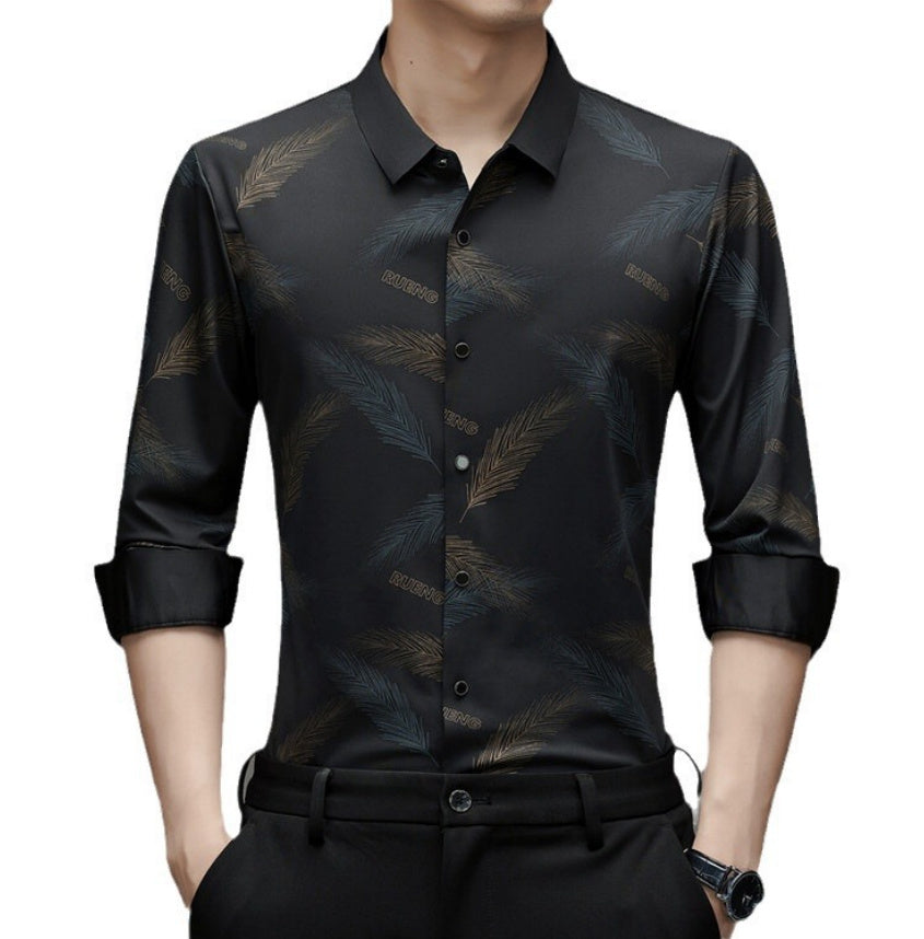 Long Sleeve black Shirt Men
