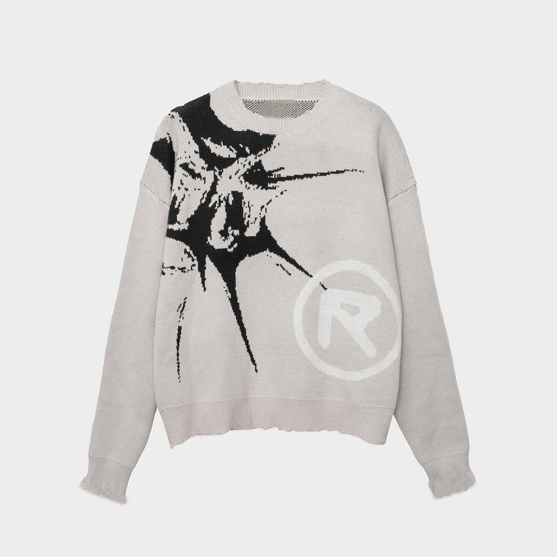 European And American Round Neck Knitted Sweater