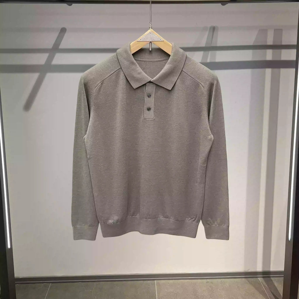 Men's Long-sleeved Lapel Comfortable Sweater