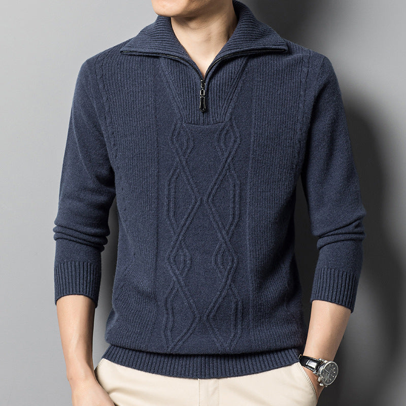Middle-aged Thick Thermal Knitting Base sweater