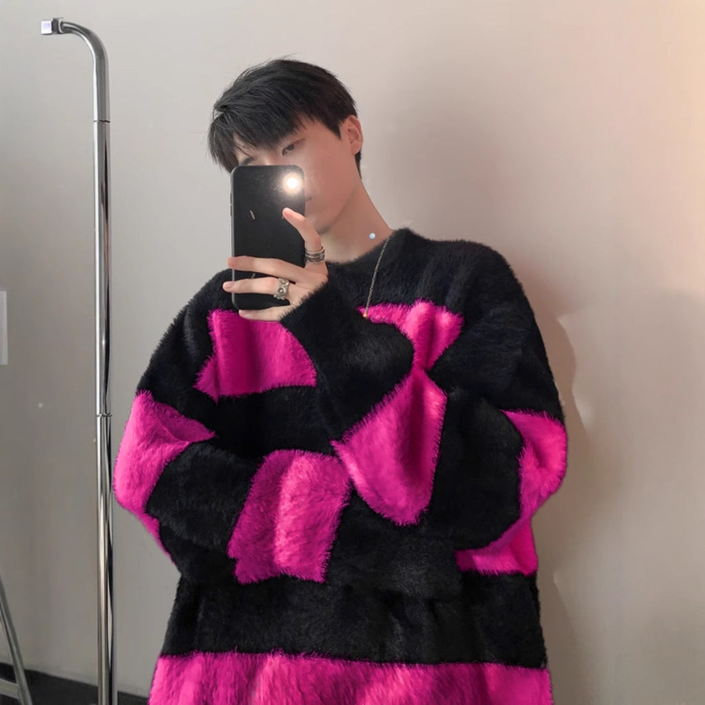 Black And White Striped Sea Sweater Men