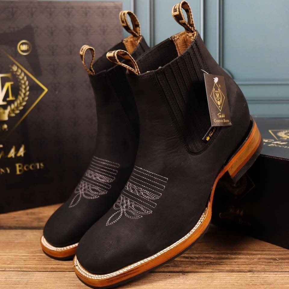 European And American Embroidered Sleeve Chelsea Martin Boots Men's