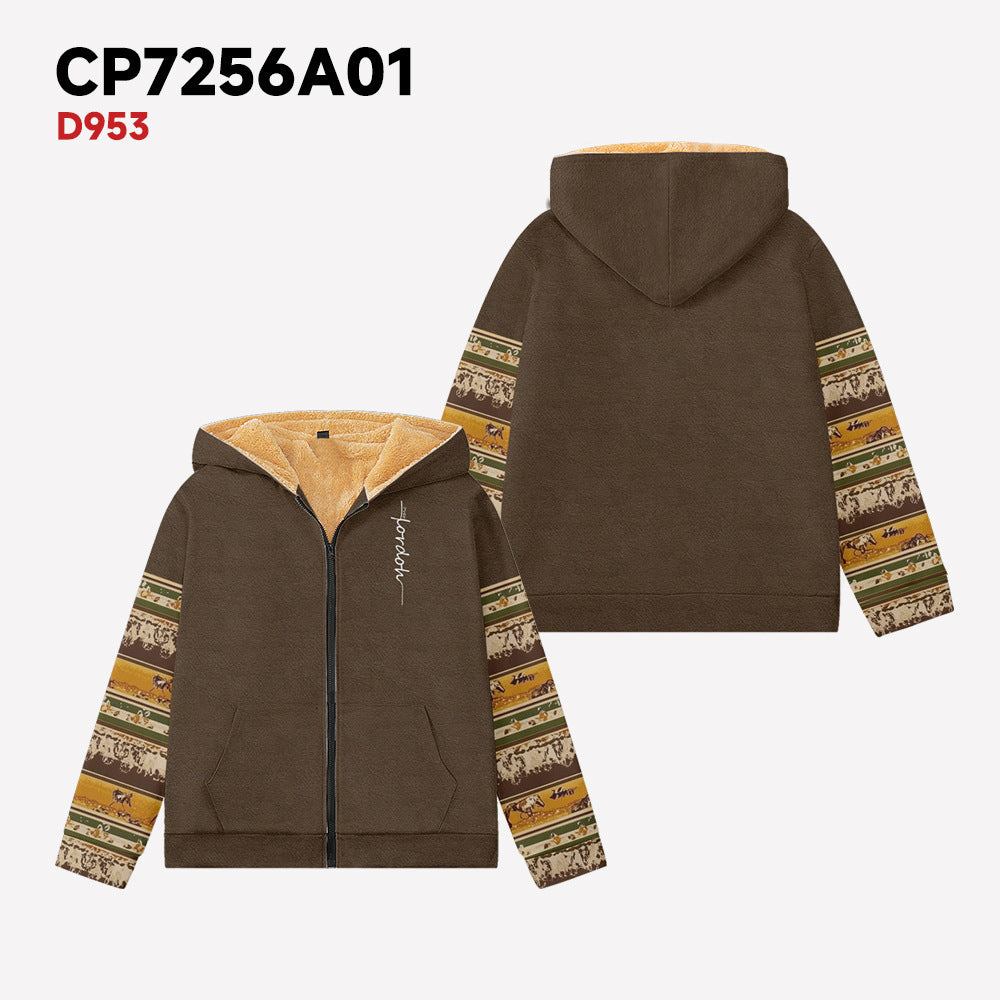 Men's Autumn And Winter Cotton Marble Texture jacket