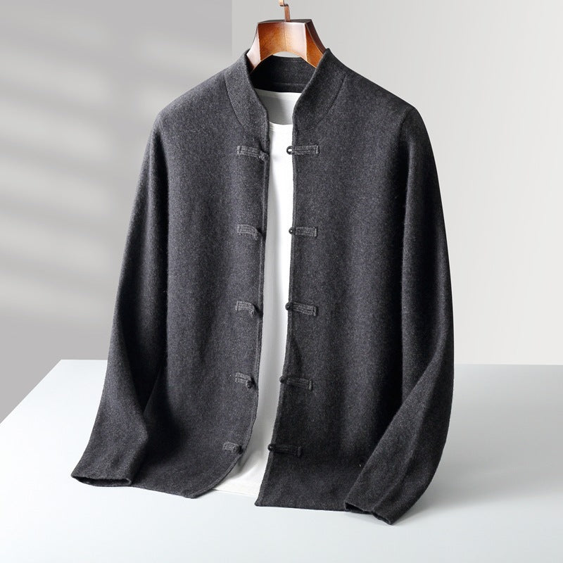 Button Warm Thickened Wool Coat