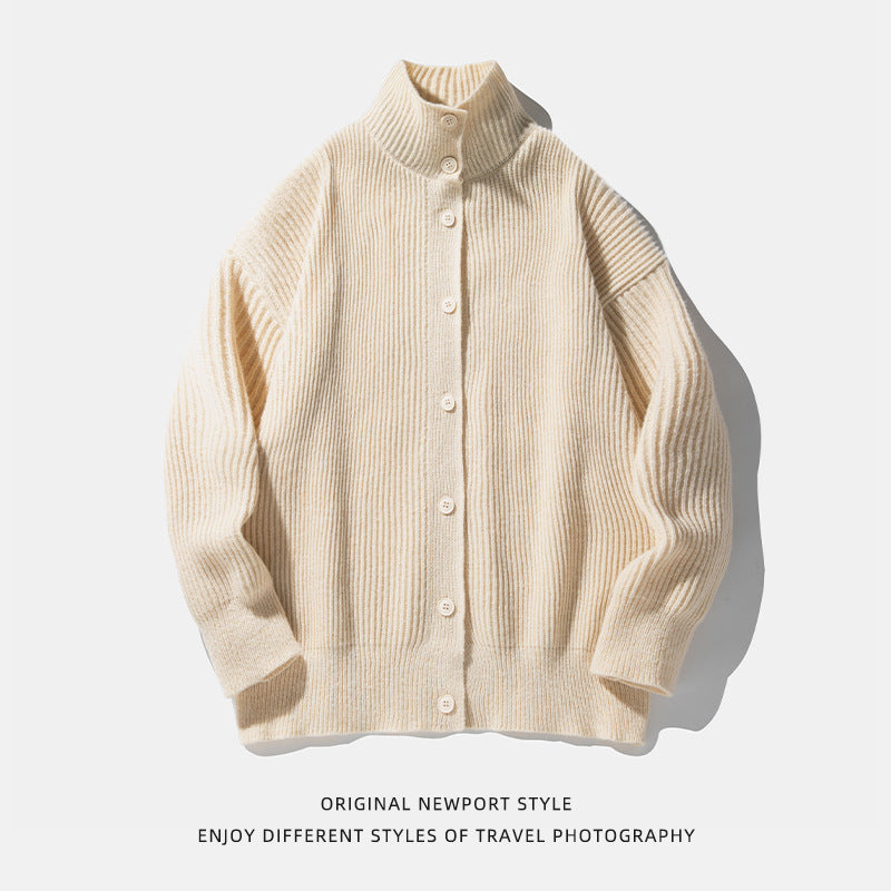 Japanese-style Retro Turtleneck Cardigan Sweater