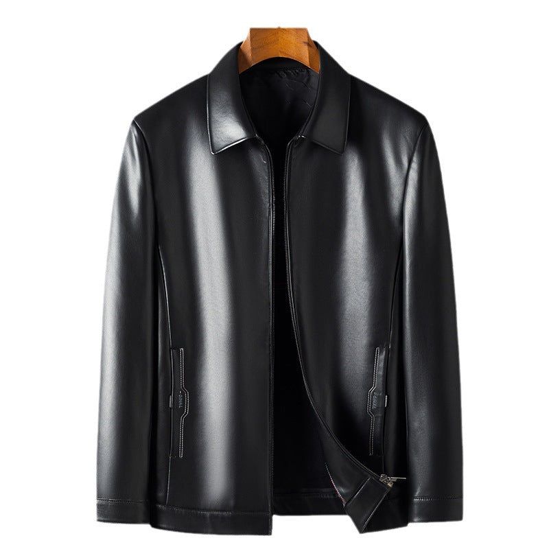 Short PU Leather Business Lapel Autumn jacket