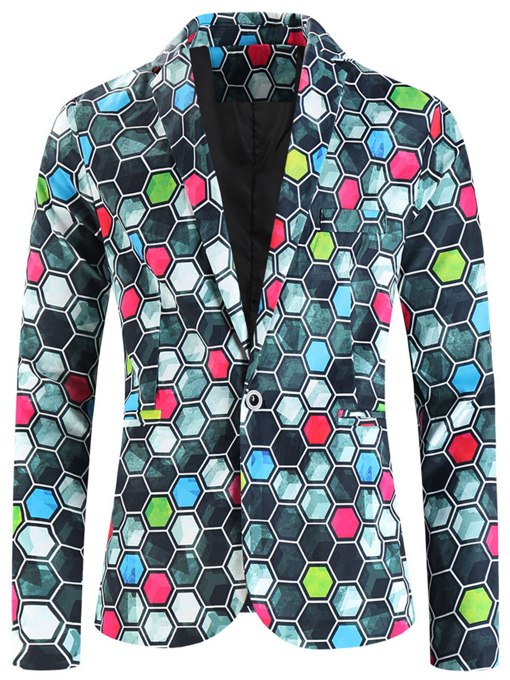 One Button Printing Leisure Suit men