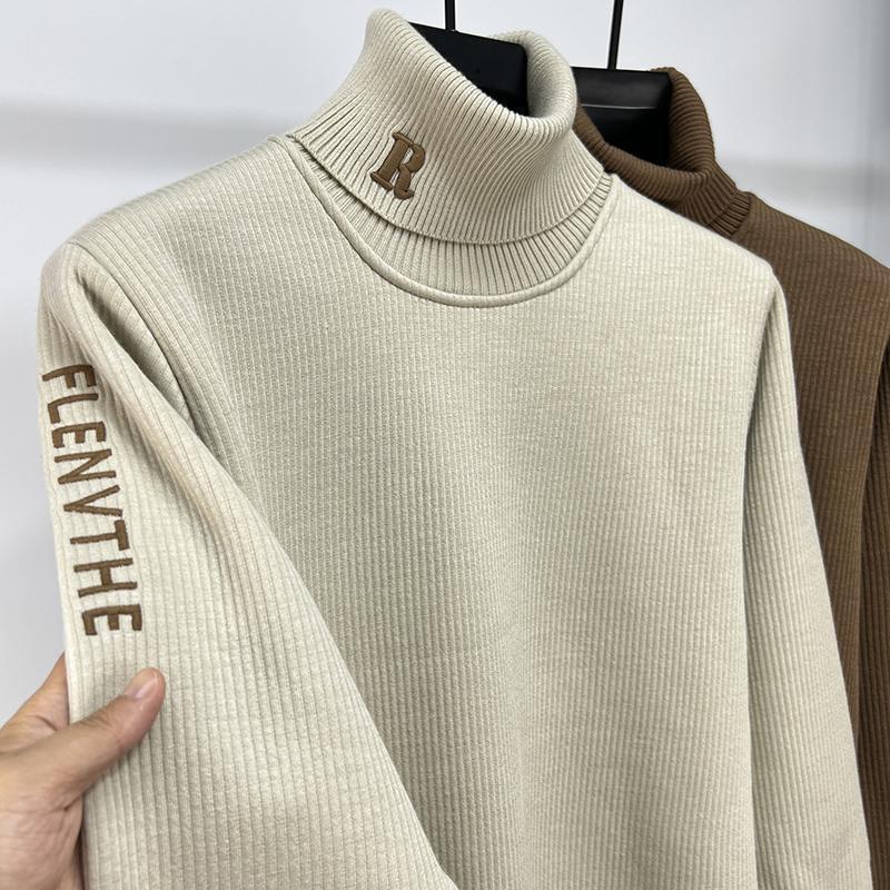 Fleece-lined Thickened Slim Fit Bottoming sweatshirt