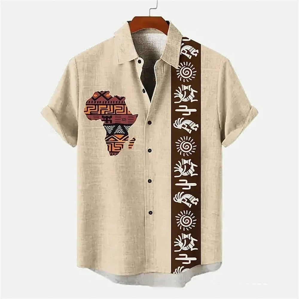 Summer Men's Breathable Four-sided Stretch Short Sleeve shirt