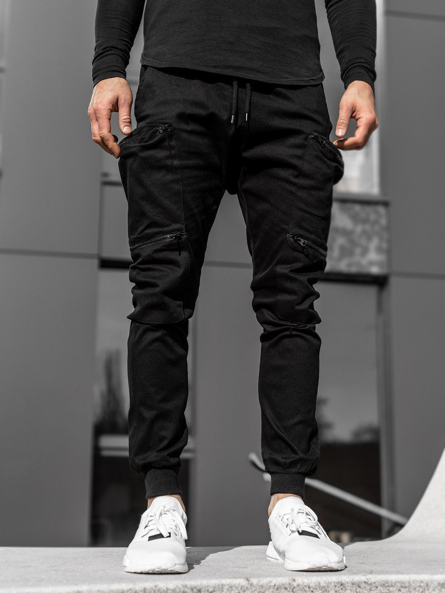 Multi Pocket Men Tethered Pants