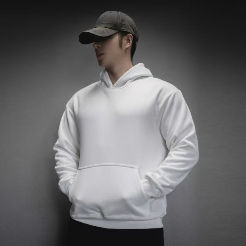 American-style Heavy Polar Fleece Casual Training Running Hooded Sweater