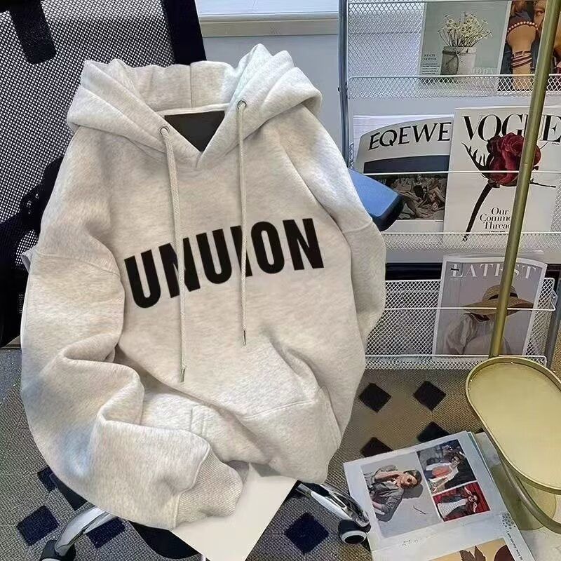 Loose letter Print hoodie