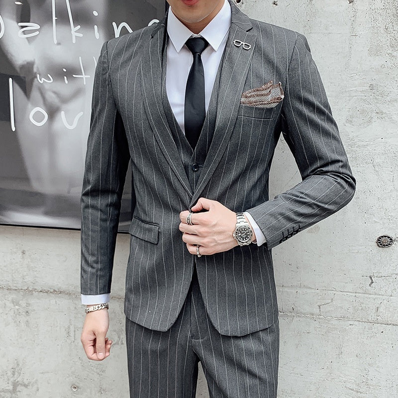 Men's Korean Style Small Suit Professional Business Suit
