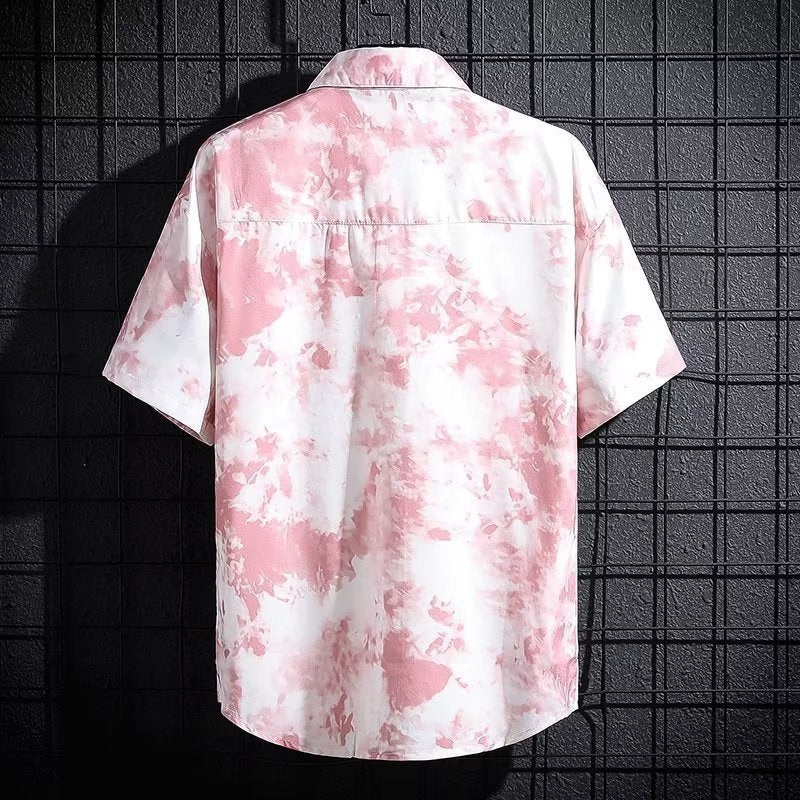 Men's Ice Silk Breathable Summer High-end Printed Shirt