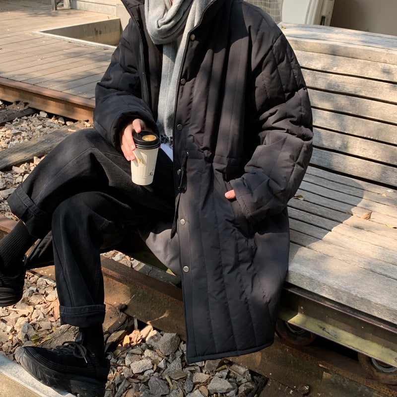 Mid-length Cotton Coat For Men