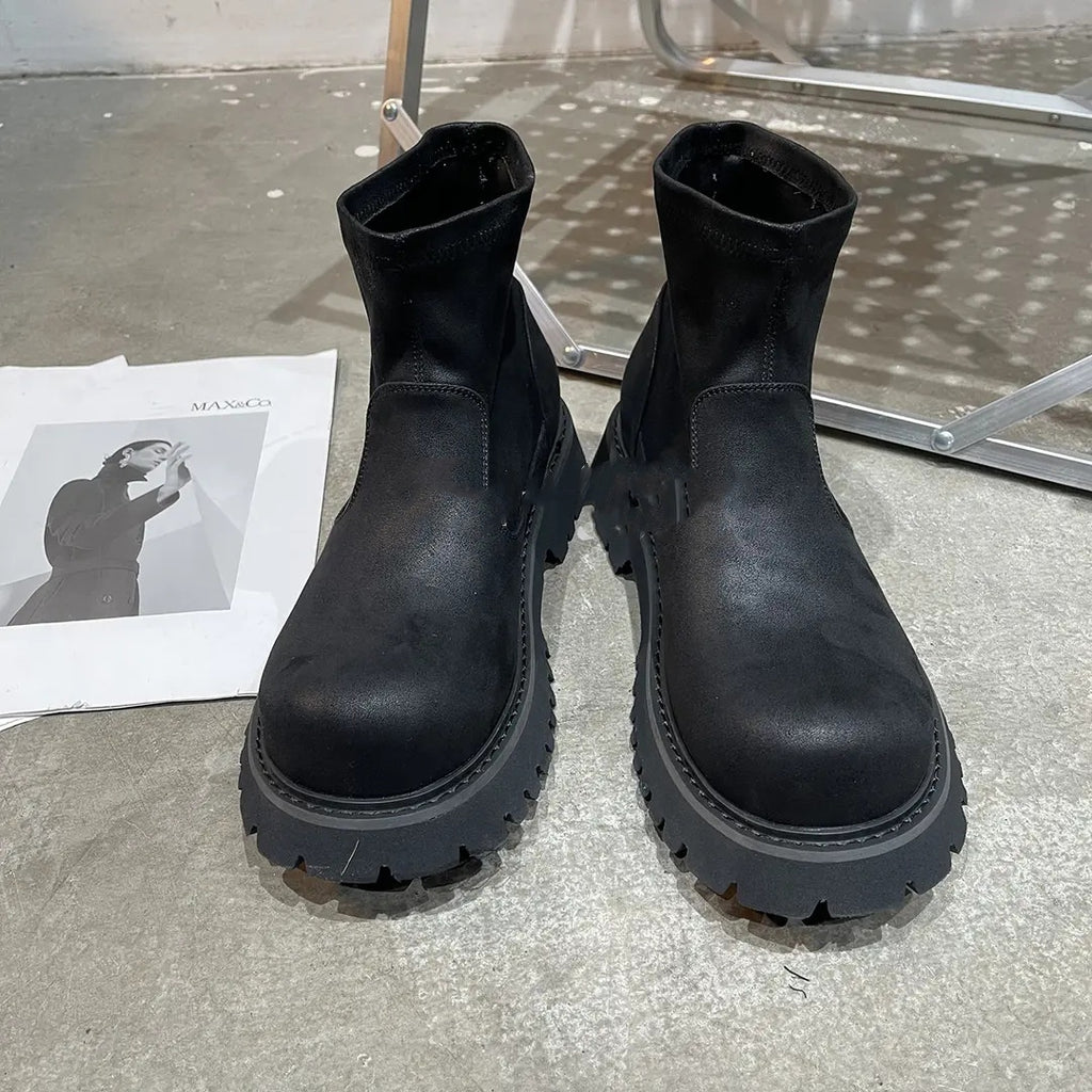 Men's Retro Distressed Suede Chelsea Boots