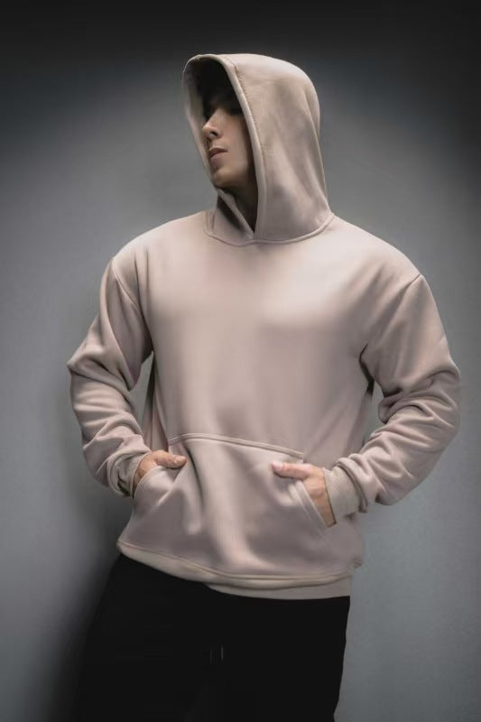 American-style Heavy Polar Fleece Casual Training Running Hooded Sweater