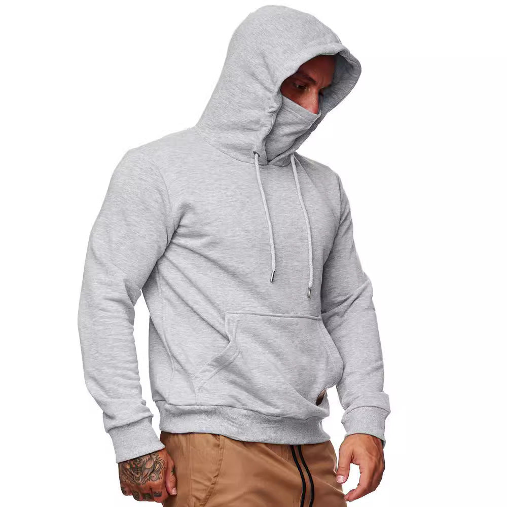 Autumn Sports Solid Color hoodie men