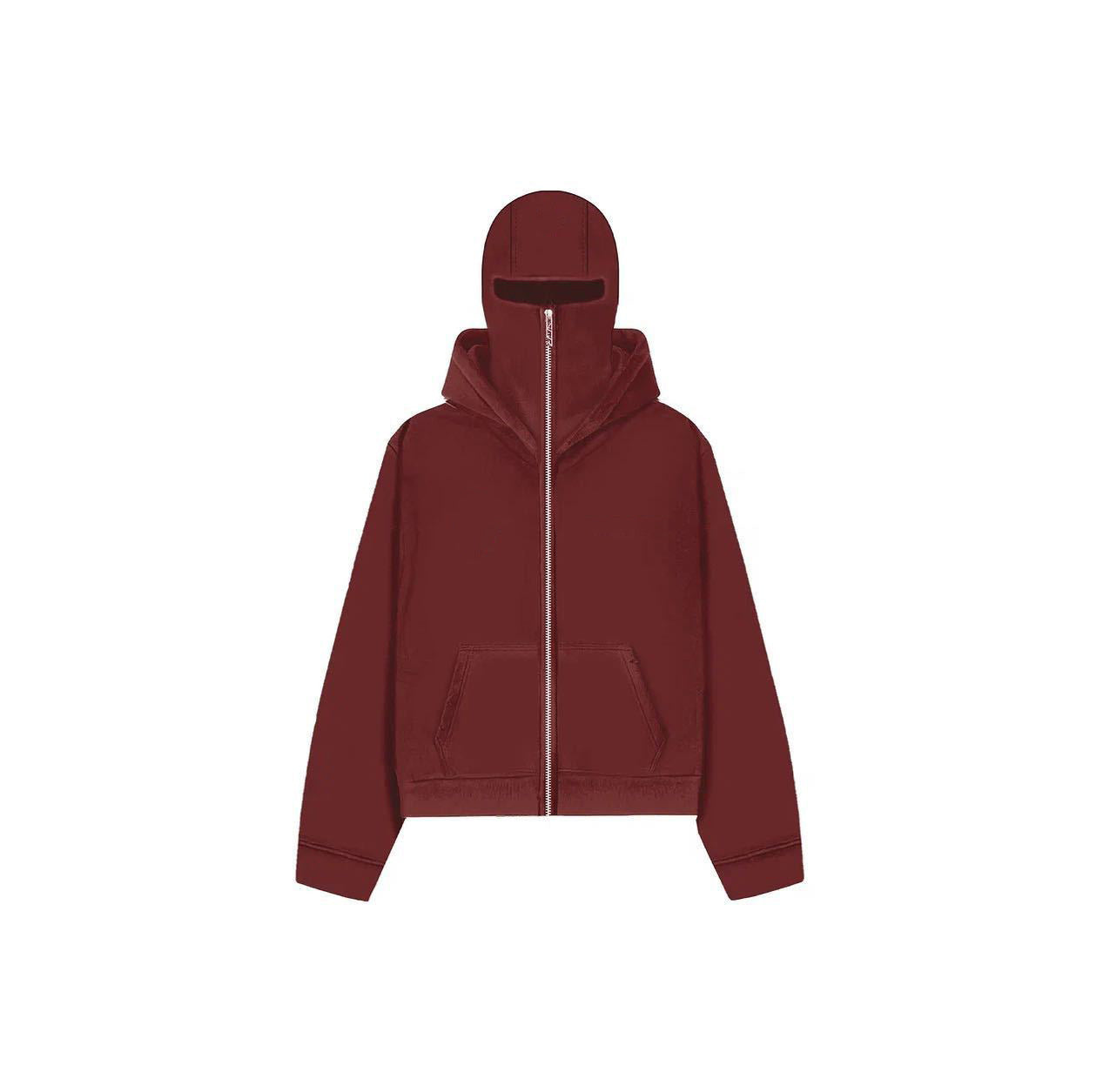 Street Round Neck Double Hood Cardigan Coat