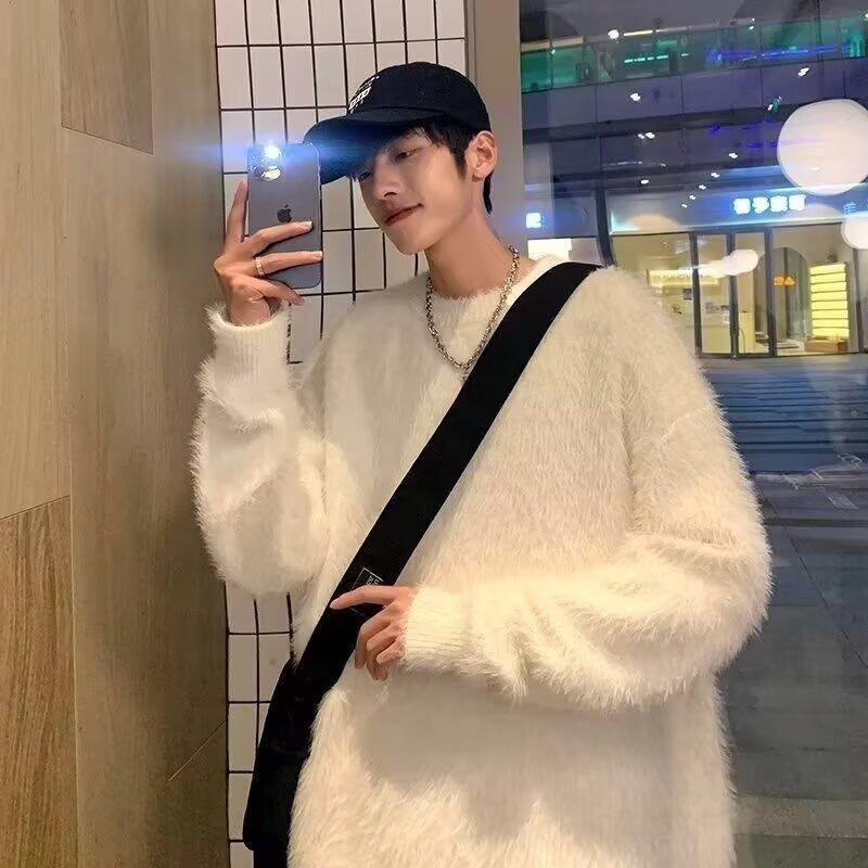 Mink Fur Men's Autumn And Winter korean style sweater