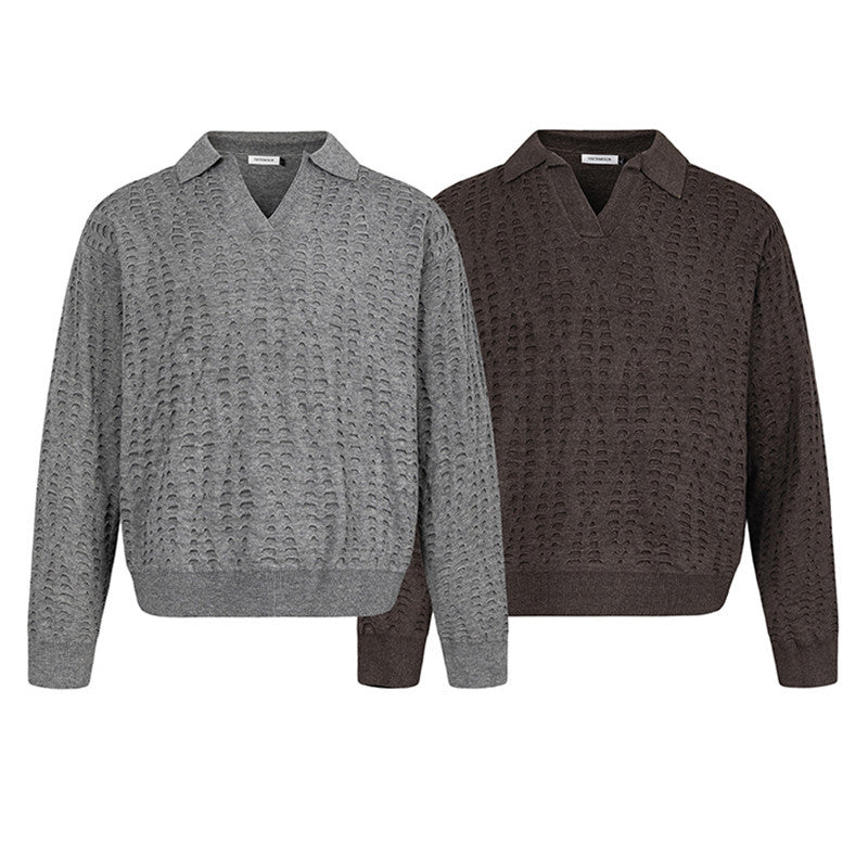 Ripped Design Retro Loose Sweater