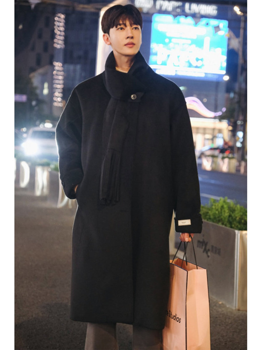 Men's Autumn And Winter Yuppie British Style trench coat