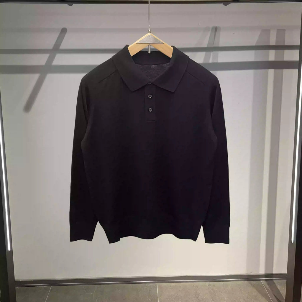 Men's Long-sleeved Lapel Comfortable Sweater
