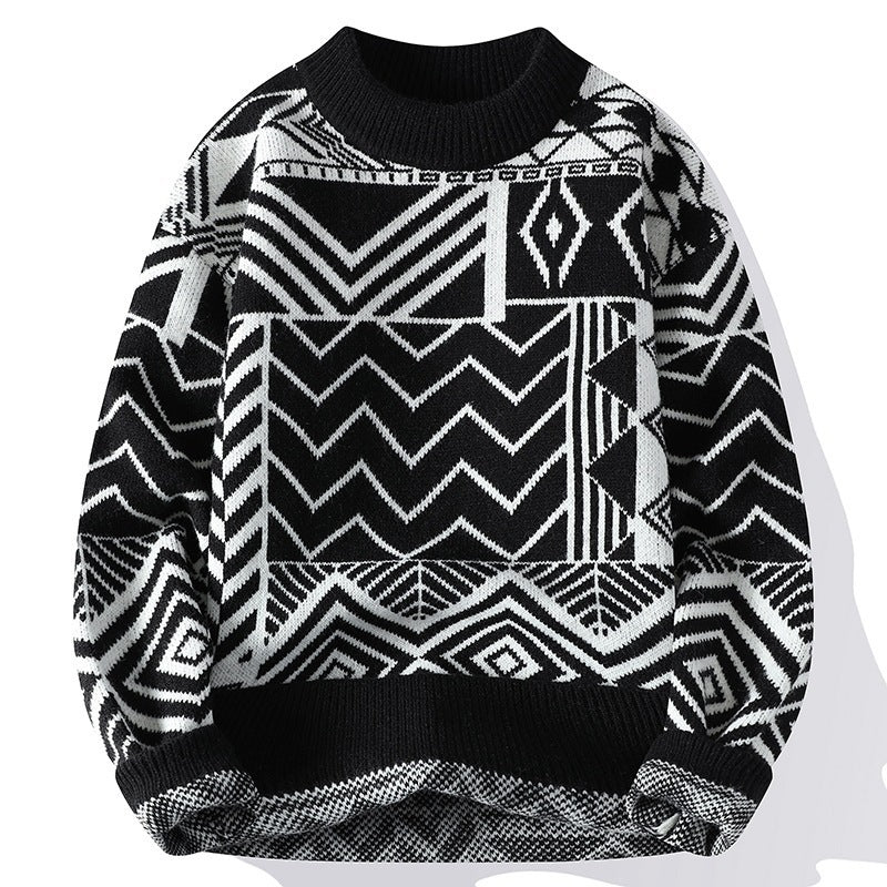 Casual Round Neck Sweater men