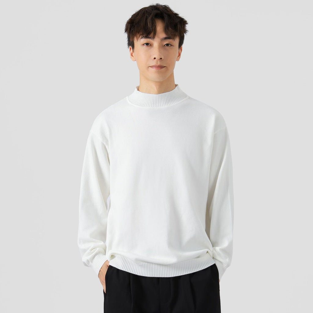 Solid Color Loose Inner Wear Leisure Warm Bottoming Long-sleeved Sweater