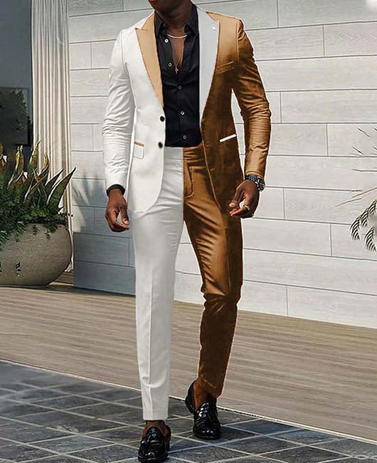 Men's Formal Wear Advanced Sense Contrast Color Fit Comfortable Three Piece Suit