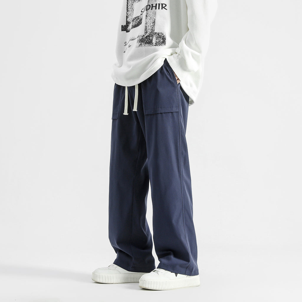 Sports Baggy Straight Trousers Men