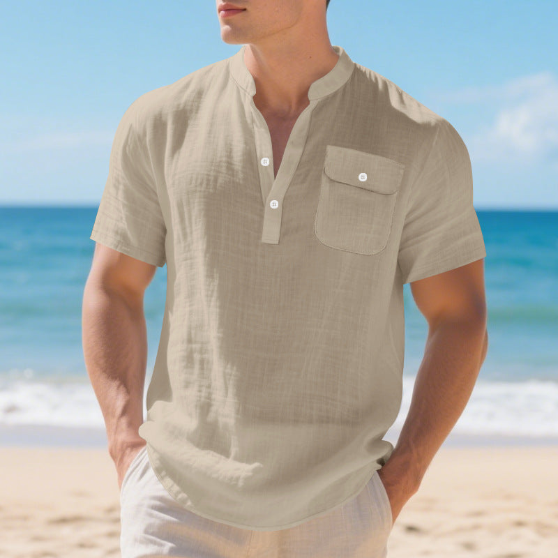 Summer American Linen Men's shirt