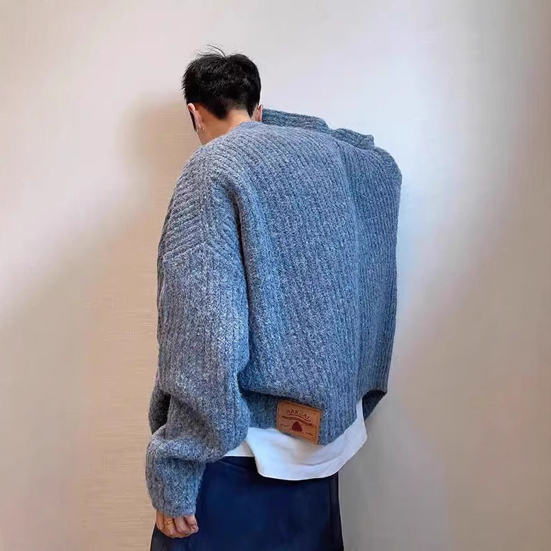 Vintage Loose Knitted Cardigan Sweater Warm Coat