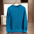 Pure Cashmere Shirt Men's Round Neck Three-strand Thickening sweater